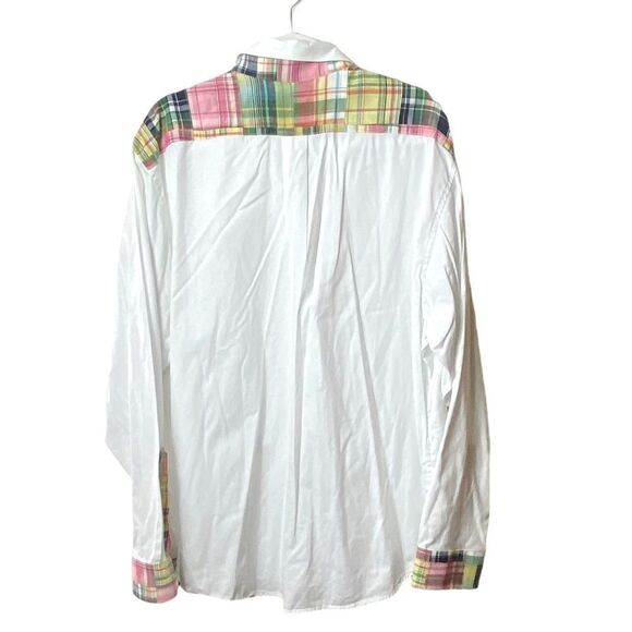 Mettlers American Mercantile Men’s Sz 2XL White Plaid Trim Button Down Shirt - Picture 4 of 5